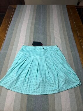 Antigua Mint Green Pleated Mini Skort- Graph Print  #105798 Medium - NWTs